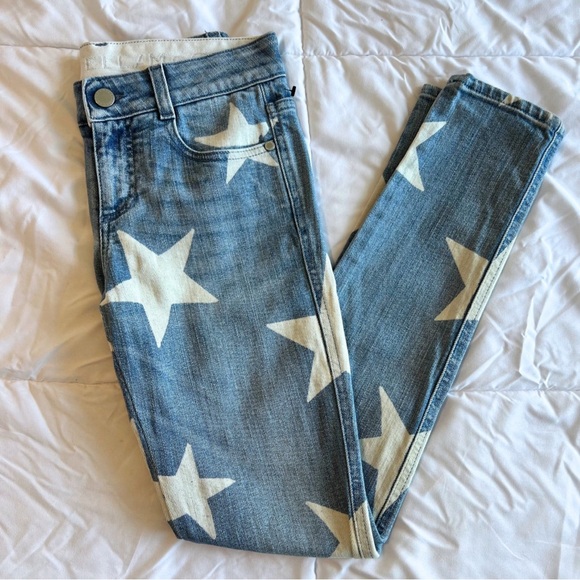 Stella McCartney Skinny Ankle Grazer Star Jeans Sz 24 - Picture 1 of 9